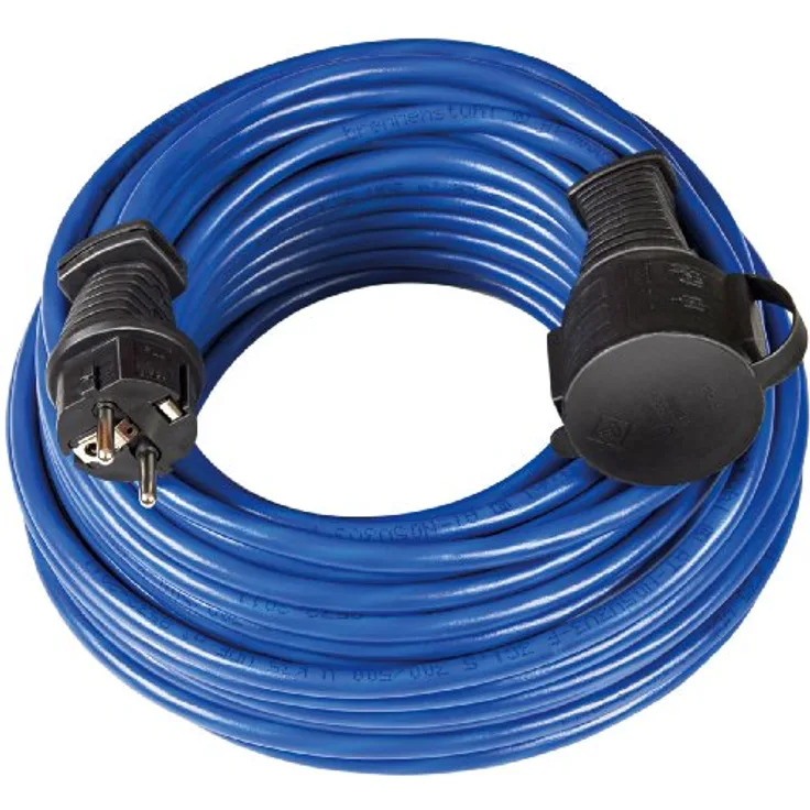 Brennenstuhl BREMAXX Verlängerungskabel (25m Kabel in blau, für den kurzfristigen Einsatz im Außenbereich IP44, Stromkabel einsetzbar bis -35 °C, Öl- und UV-beständig)