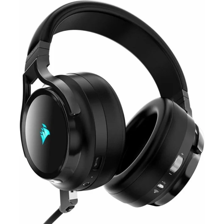 Corsair Virtuoso RGB Wireless High-Fidelity Gaming Headset (Slipstream Technologie, 7.1 Surround Sound, iCUE RGB, für PC, Xbox One, PS4, Switch und Mobilgeräte) carbon – Bild 6