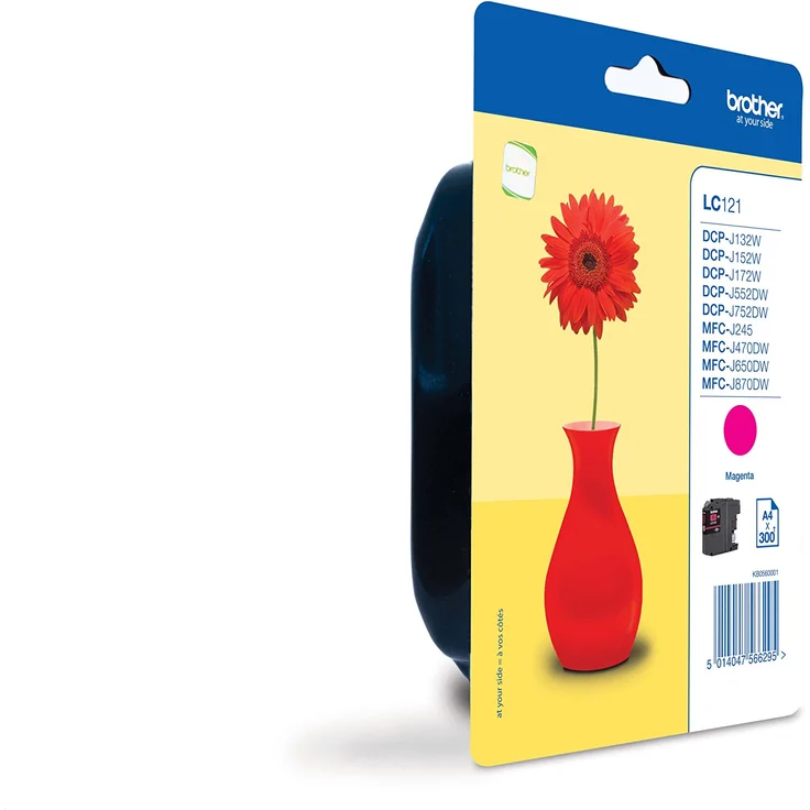 Brother Original Tintenpatrone LC-121M magenta (kompatibel mit DCP-J132W, DCP-J152W, DCP-J172W, DCP-J552DW, DCP-J752DW, MFC-J245, MFC-J470DW, MFC-J650DW, MFC-J870DW)