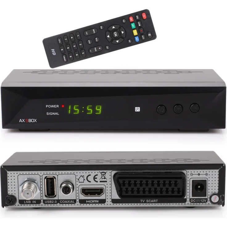 Opticum AX SBOX HD HDTV digitaler Satelliten-Receiver, DVB-S/S2, HDMI, EPG, schwarz