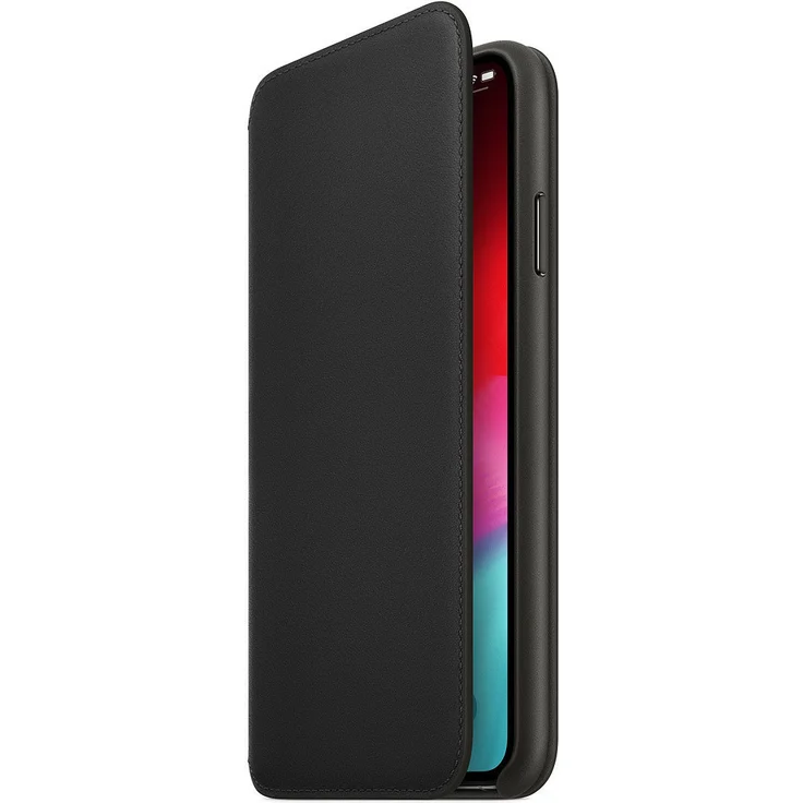 Apple MRX22ZM/A Leder Folio, geeignet für Apple iPhone Xs Max, Book-Style Case, schwarz – Bild 2