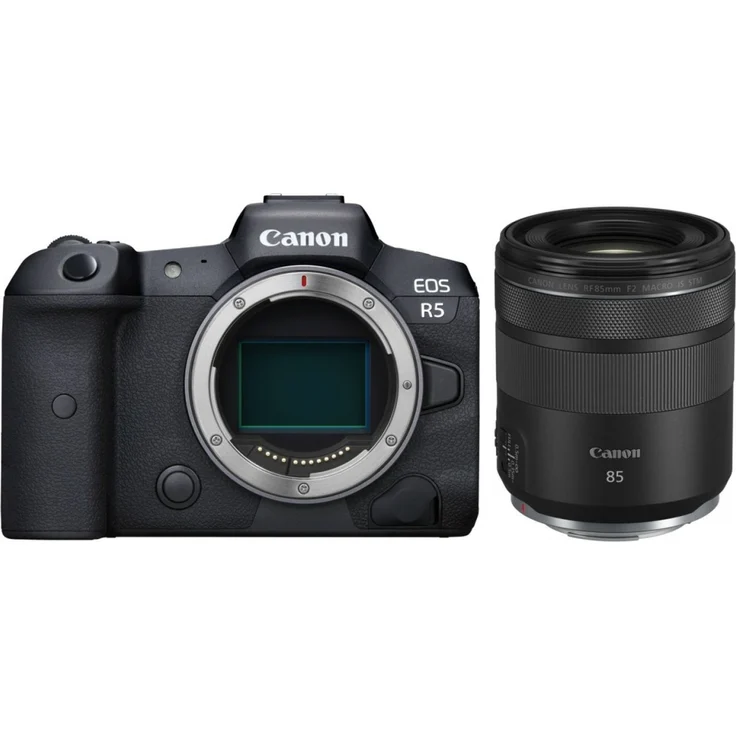 Canon EOS R5 Vollformat-Systemkamera inkl. RF 85mm f2 Macro IS STM