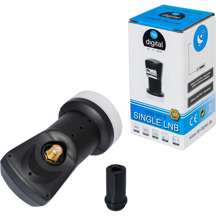 HB-DIGITAL UHD 101 S Single LNB ''SCHWARZ''