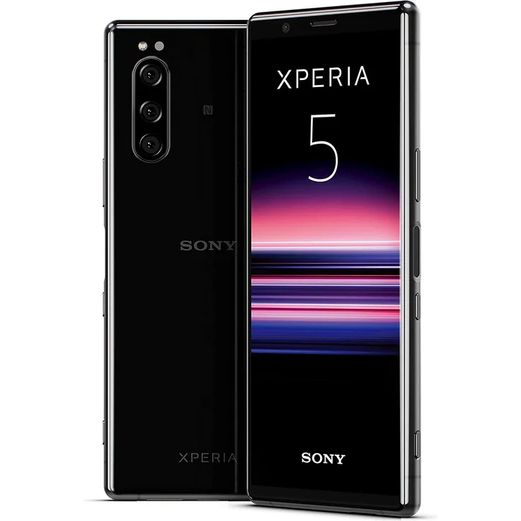 Sony Xperia 5 Smartphone, 6,1 Zoll FHD+ HDR OLED 21:9 Display, 6GB RAM, 128GB Speicher, Schwarz