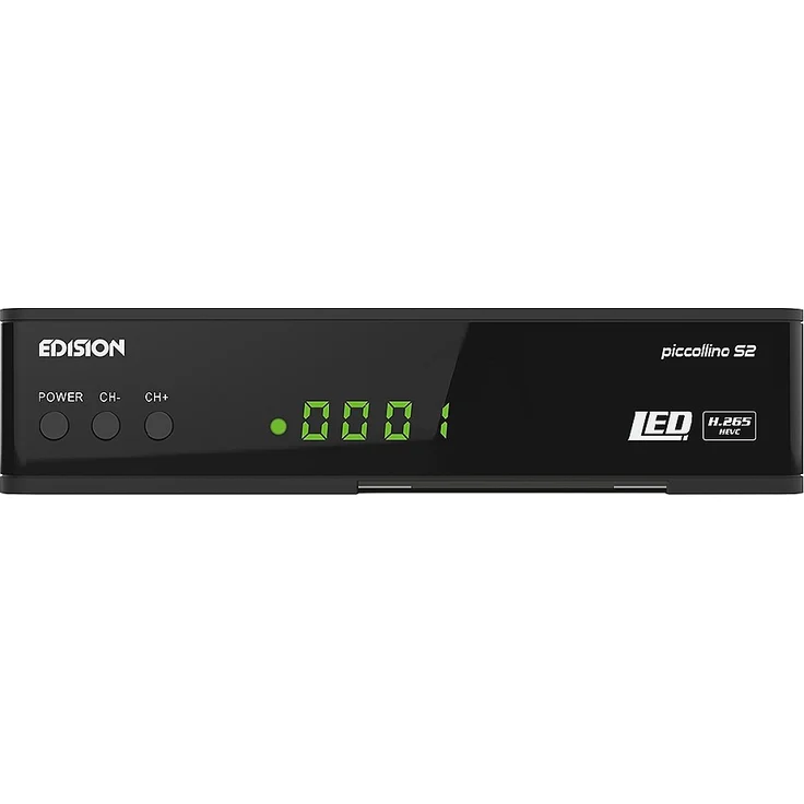 Edision Piccollino DVB-S2 Full HD Sat Receiver H.265/HEVC Kartenleser USB Schwarz – Bild 2