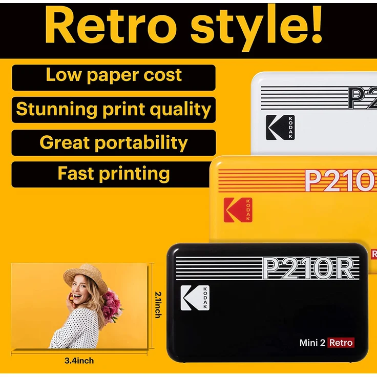 Kodak Mini 2 Plus Retro weiß (P210RW) – Bild 2