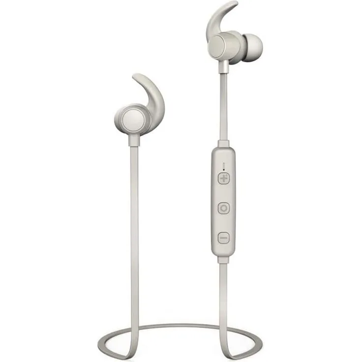 Hama WEAR7208GR In-Ear Kopfhörer, mit Bluetooth, Mikrofon, geeignet für Sport, weiß