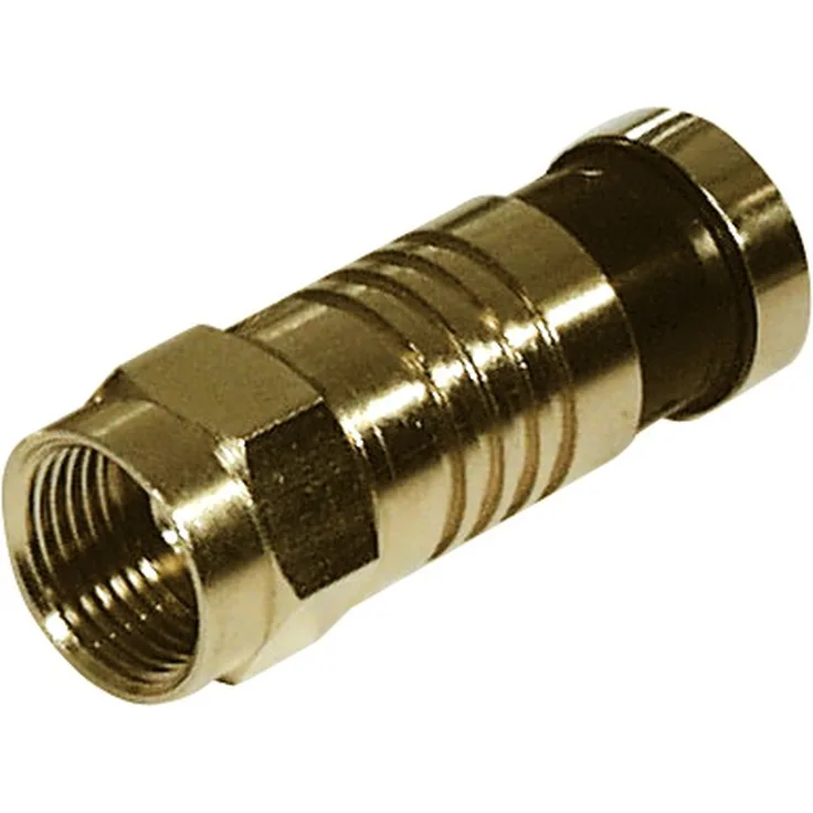 F-Kompressionsstecker für Kabel- 6,8 mm - KH21 vergoldet