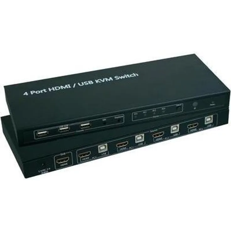 SpeaKa 4 Port KVM-Umschalter HDMI USB Professional