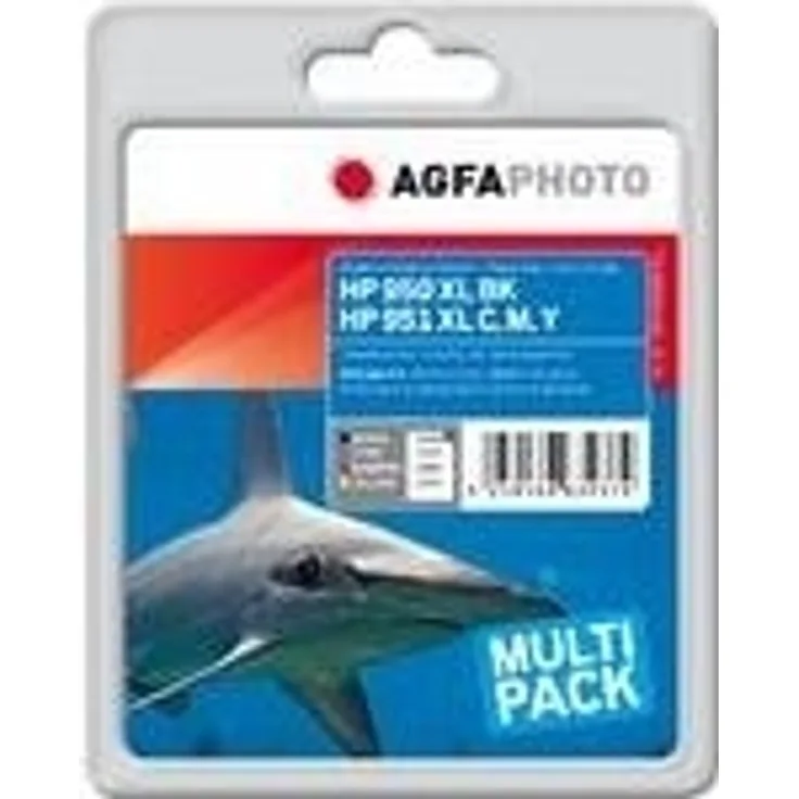 AgfaPhoto APHP950SETXLC Toner für HP OJ PRO8100(4) 1 x 2300 Seiten, schwarz, 3 x 1500 Seiten, cyan, magenta und gelb