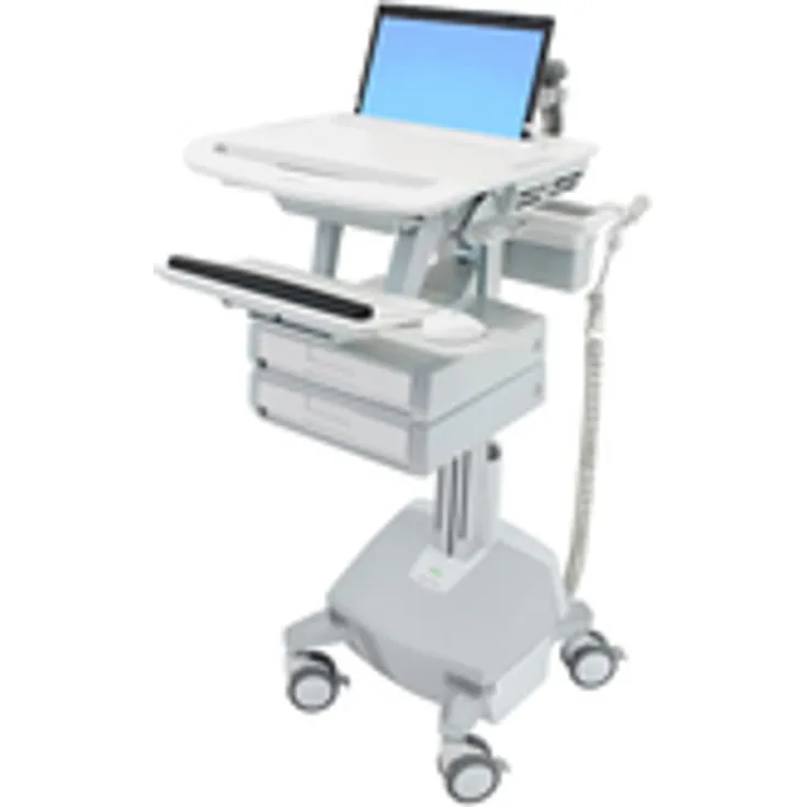 ERGOTRON StyleView Laptop-Wagen Life-Antrieb 2 Schublade 1x2 EU bis 43,9cm 17,3Zoll 10kg. Anhebung 51cm 40 Ah Power System