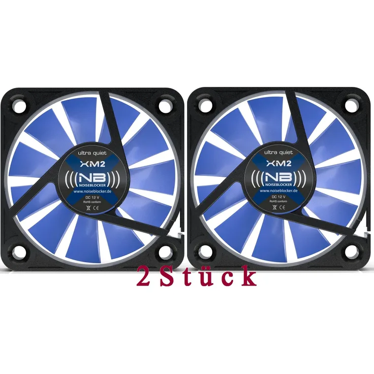 Noiseblocker BlackSilentFan 40mm XM2 Lüfter, 2 Stück