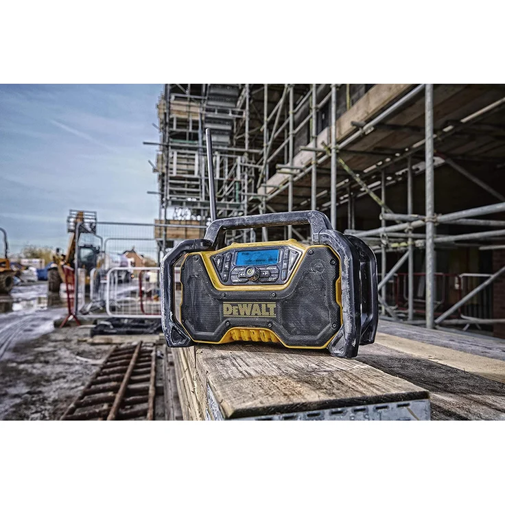 DeWalt DCR029-QW Baustellenradio mit Bluetooth, LCD-Display, schwarz, gelb – Bild 5