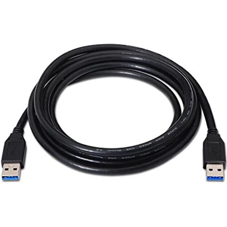 Nanocable 10.01.1001-BK - USB 3.0 Kabel, Typ A-M-A-M, männlich-männlich, schwarz, 1.0 mts