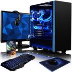 VIBOX Voxel RMR780-63 Gaming PC Computer mit Spiel Bundle, 22 Zoll HD Monitor (3,8GHz AMD Ryzen 8-Core Prozessor, ASUS Radeon RX 580 Grafikkarte, 16GB DDR4 RAM, 120GB SSD, 2TB HDD, Ohne OS)