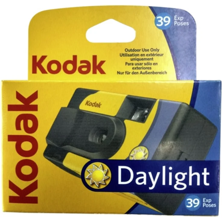 Kodak Einweg-Kamera suc Daylight 39 800iso – Analoges, gelb und blau – Bild 1