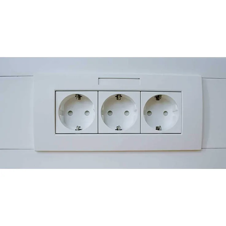 PROTEC PROT Steckdoseneinheit PBRSE3RW reinweiss 3fach für PBR70