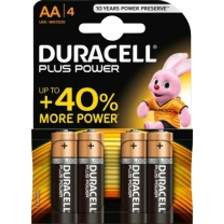 Duracell - Batterie Alkaline Blister Duracell Plus Power AA - LR6 1.5V 2700mAh - Blister(s) x 4 - Preisvergleich – Bild 1