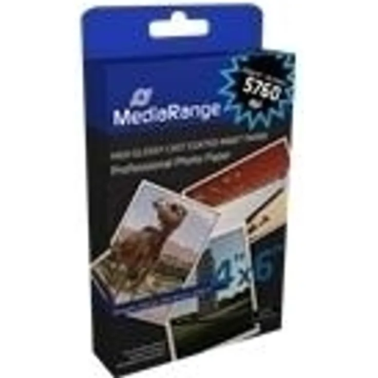 MediaRange 100x150mm Fotopapier-Karten, hochglänzend, 220g, 50 Blatt
