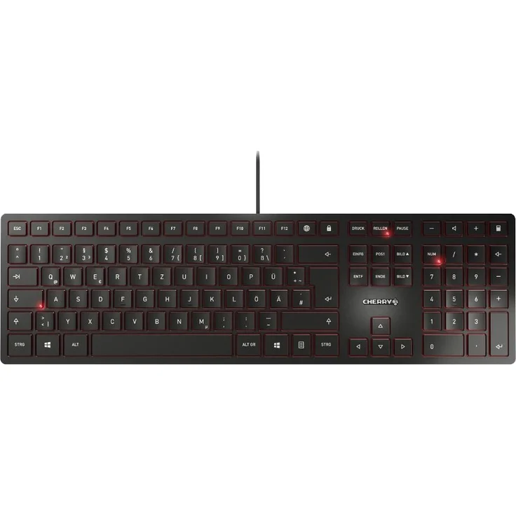 CHERRY KC 6000 SLIM - Tastatur - USB - Pan-Nordic QWERTY - CHERRY SX - Schwarz (JK-1600PN-2) – Bild 1