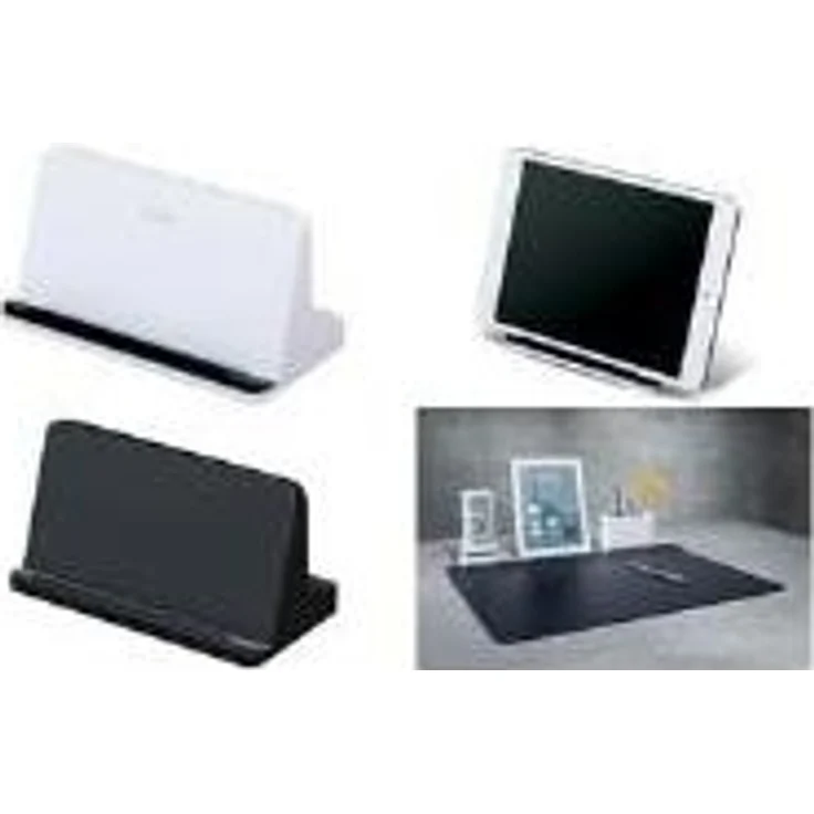 HAN Tablet Halterung smart-Line 92140-13 in Schwarz – Tablet Halter in Weiß für das Büro mit Soft-Grip Aufstellfläche – Geeignet für alle gängigen Tablets – Bild 1