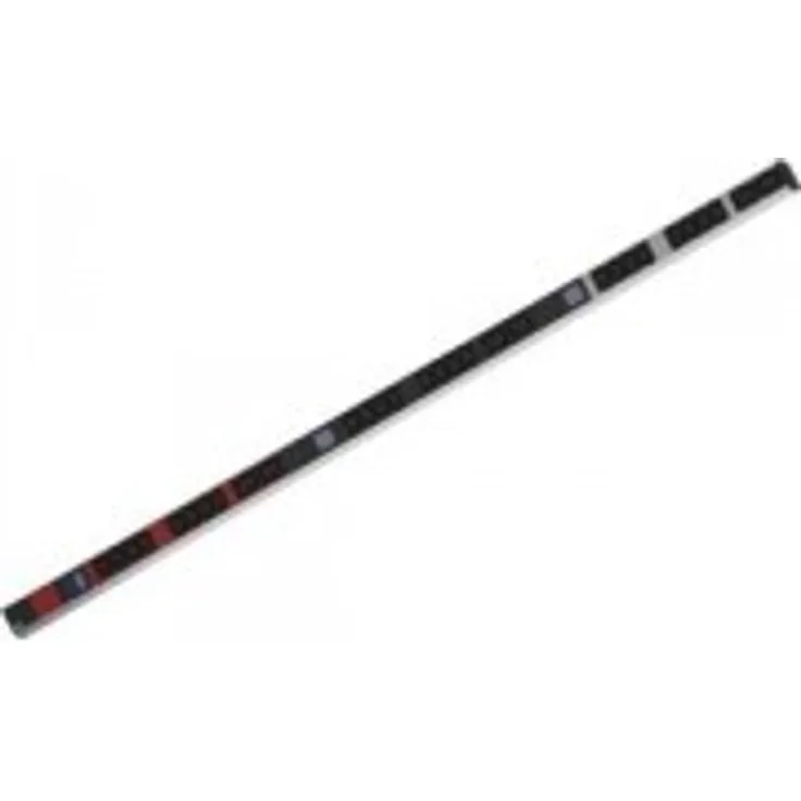 Bachmann 800.2400 BN0500 19 Zoll PDU 1HE 24xC13 6xC19, Leistungsmessung, Anschluß E 3x16A Rot-Schwarz-Silber