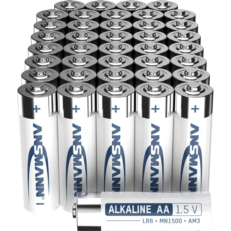 ANSMANN Batterien AA Alkaline Größe LR6 - (40 Stück) Design kann abweichen