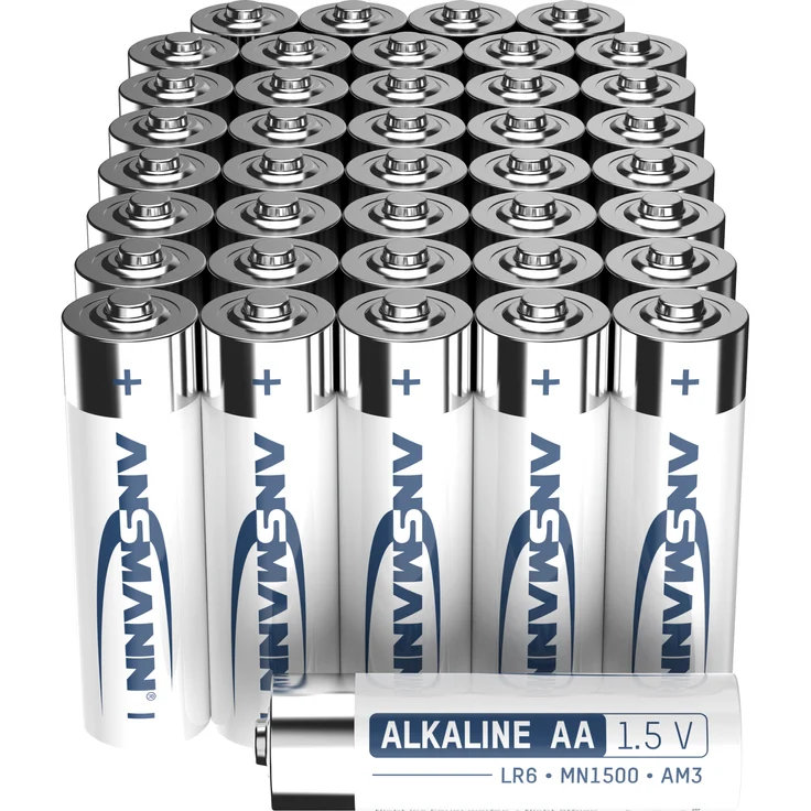ANSMANN Batterien AA Alkaline Größe LR6 - (40 Stück) Design kann abweichen