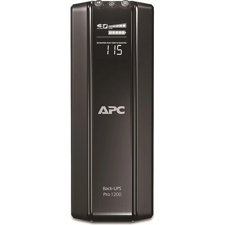 APC Back UPS PRO USV 1200VA Leistung - BR1200G-GR - inkl. 150.000 Euro Geräteschutzversicherung (6-Schuko Ausgänge, Stromsparfunktion, Multifunktionsdisplay) (BR1200G-GR) – Bild 1