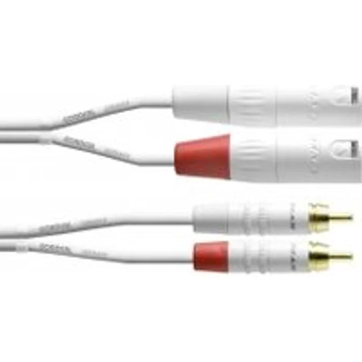 CORDIAL Doppel-XLR-Audiokabel Stecker-Cinch 3 m weiß – Bild 1