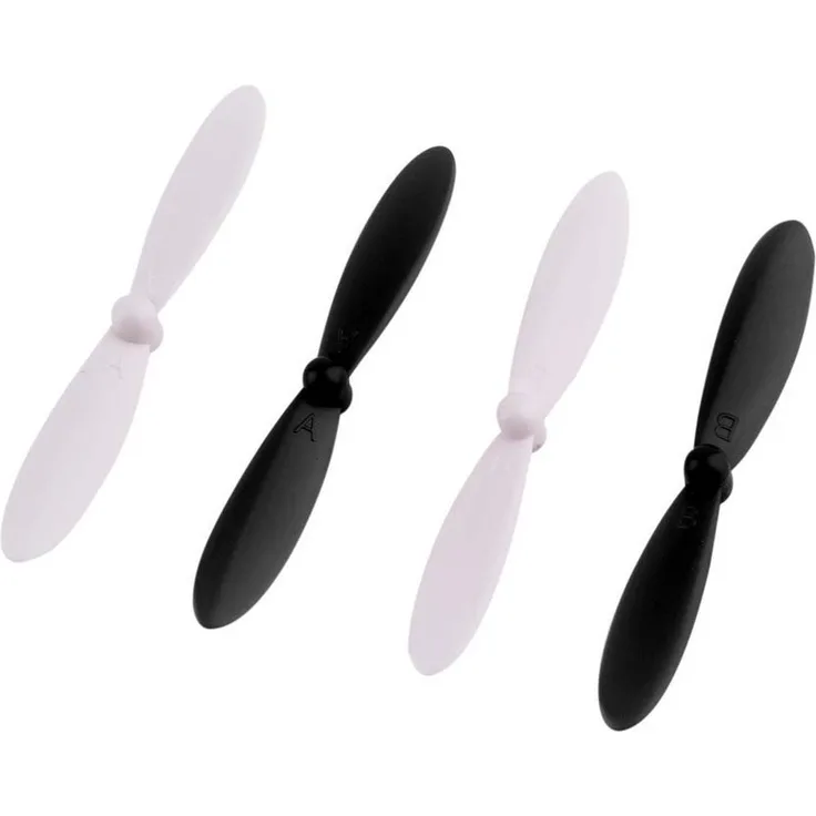 vhbw 4x Propeller schwarz weiß passend für Drohne Multicopter Quadrocopter Hubsan X4 H107, X4 H107 LED, X4 H107C (Camera), X4 H107G (FPV)