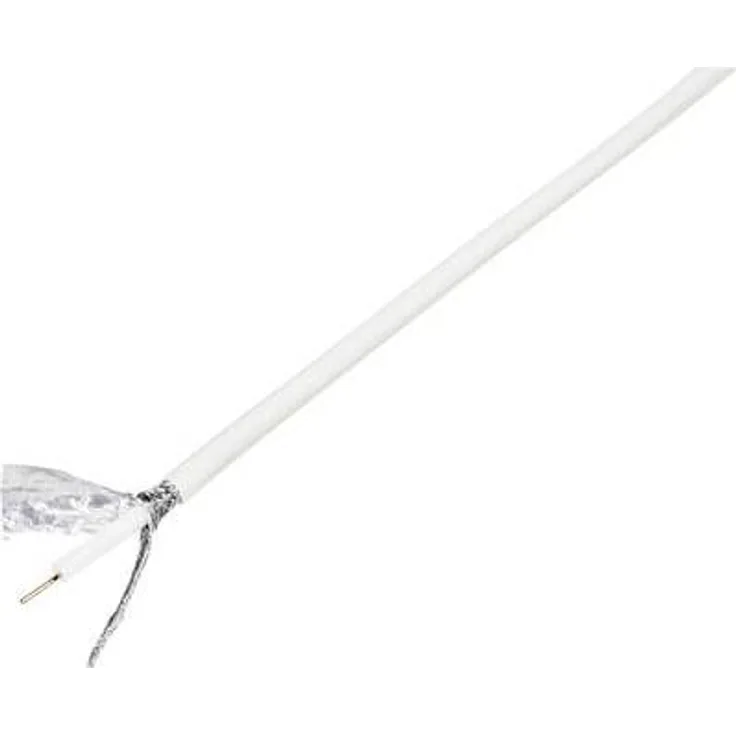 TRU COMPONENTS Koaxialkabel Außen-Durchmesser: 6.60 mm RG6 /U 75 120 dB Weiß 1570290 25 m (1570290)