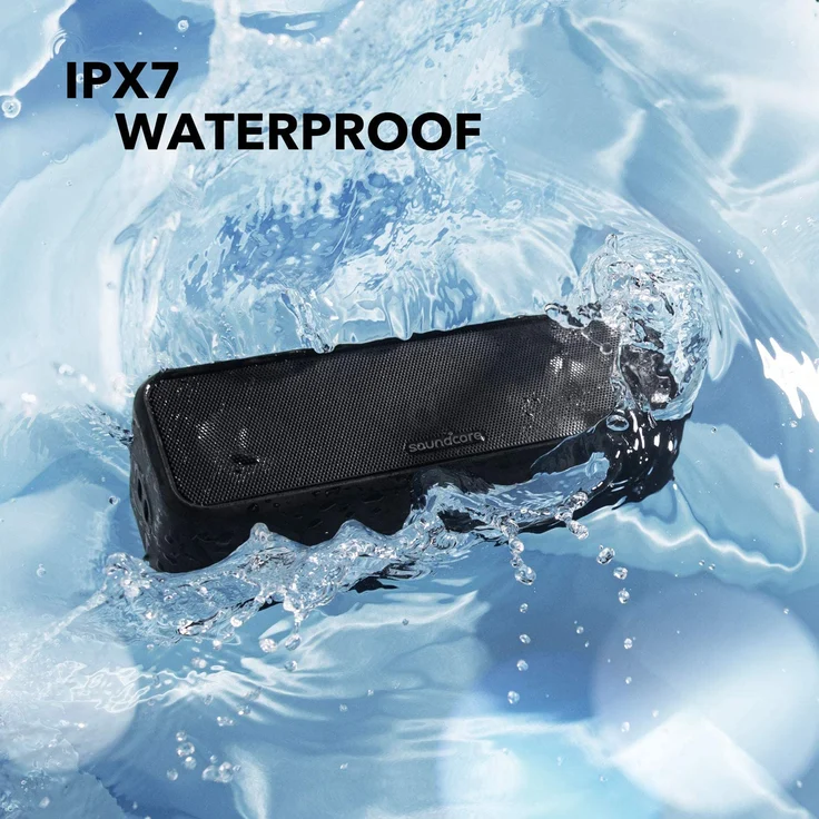 Anker Soundcore 3 Bluetooth-Lautsprecher, wasserdicht, lange Akkulaufzeit, schwarz – Bild 7