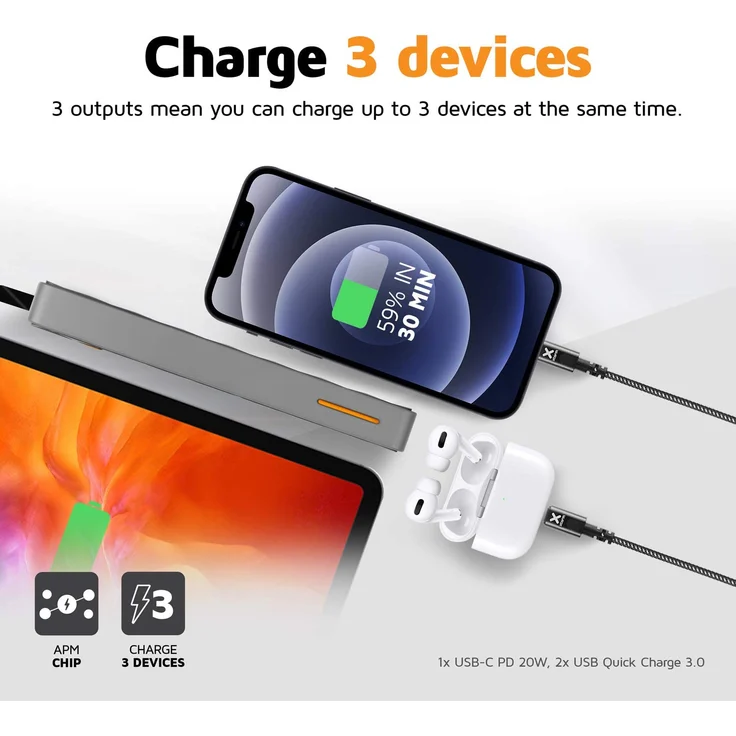 Xtorm FS401 20 W Fuel Series Powerbank, 10000 mAh, grau – Bild 5