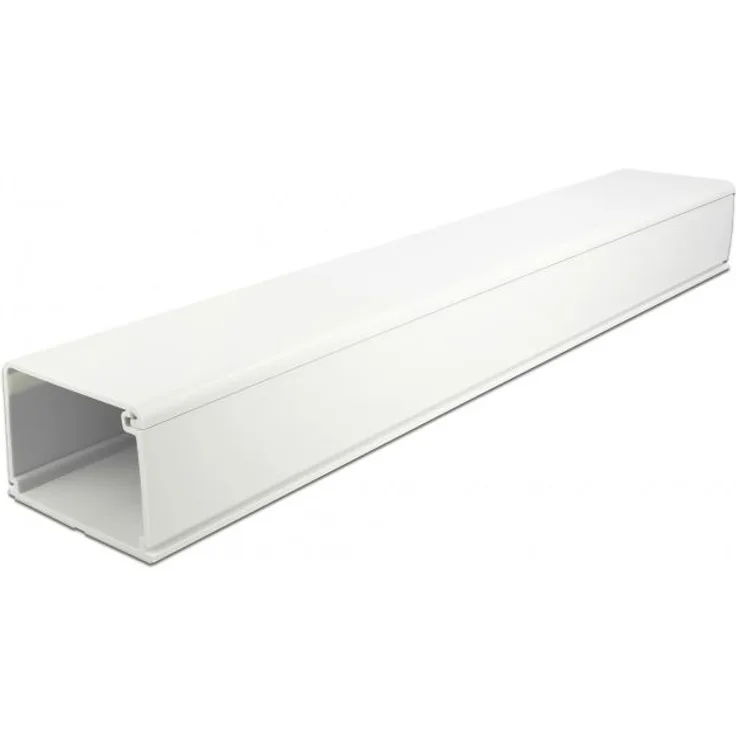 Delock Kabelkanal mit Deckel selbstklebend 83 x 54 mm - Laenge 1 m weiss