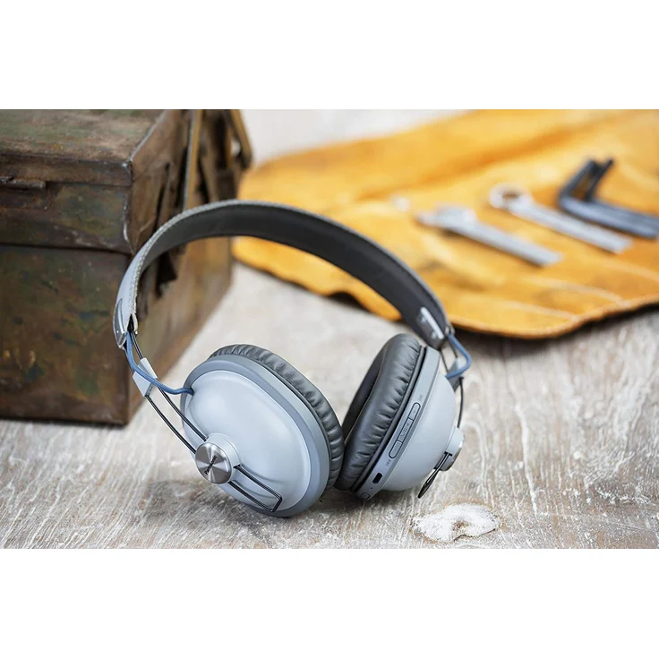 Panasonic RP-HTX80B Over-Ear-Kopfhörer, mit Bluetooth, Mikrofon, grau – Bild 10