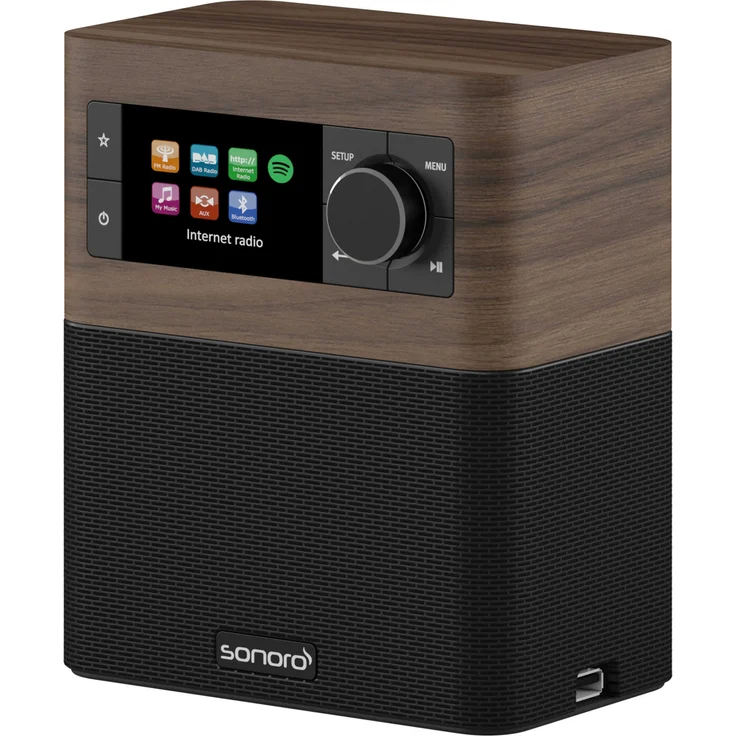 Sonoro sonoroSTREAM (2018) Internetradio mit Bluetooth, WLAN, TFT-Display, Wecker, schwarz, braun - Preisvergleich – Bild 5