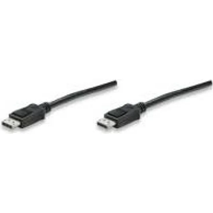 Manhattan - DisplayPort-Kabel - DisplayPort (M) - DisplayPort (M) - 2,0m (DisplayPort 1,1) - geformt, verriegelt - Schwarz (307116)