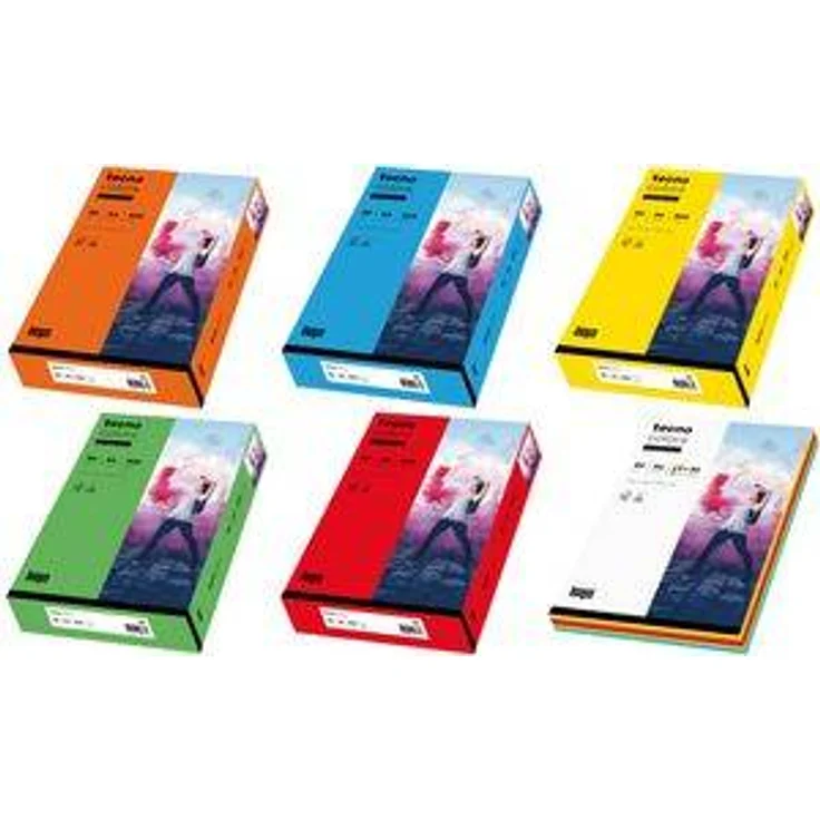 tecno Multifunktionspapier colors, A4, 80 g-qm, intensivgelb – Bild 1