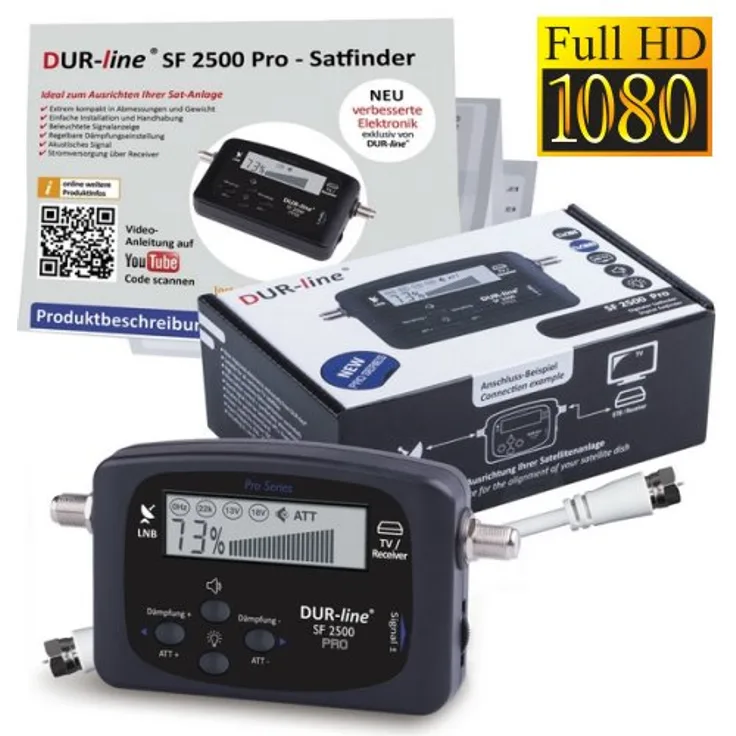 DUR-line SF 2500 Pro Satfinder DVB-S, DVB-S2 HDTV