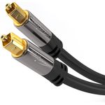 KabelDirekt - Optisches Kabel-Toslink Kabel - 2m - (optisches Digitalkabel Toslink auf Toslink, Audiokabel zur Verbindung von Soundbar, Stereoanlage, Heimkino, Xbox One & PS4) - PRO Series