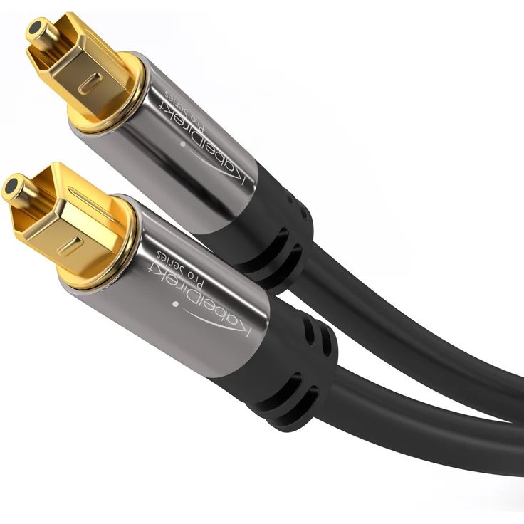 KabelDirekt - Optisches Kabel-Toslink Kabel - 2m - (optisches Digitalkabel Toslink auf Toslink, Audiokabel zur Verbindung von Soundbar, Stereoanlage, Heimkino, Xbox One & PS4) - PRO Series – Bild 1