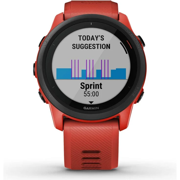 Garmin Forerunner 745 Smartwatch GPS, Unisex, 43,8mm, Silikonarmband, Magmarot – Bild 2