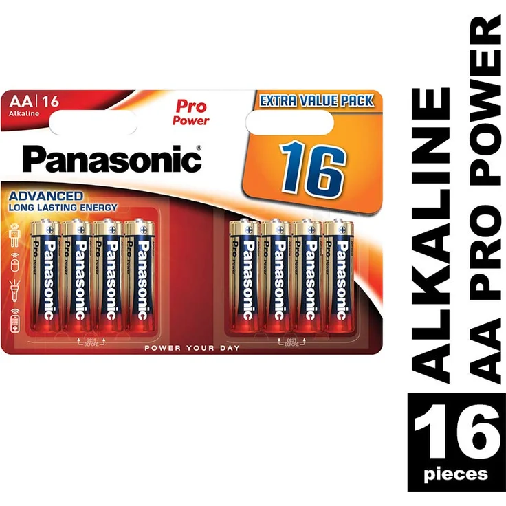 Panasonic Pro Power Alkali-Batterie, AA Mignon, 16er Pack, langanhaltende Energie für Geräte mit mittlerem bis hohem Energieverbrauch, Alkaline – Bild 1