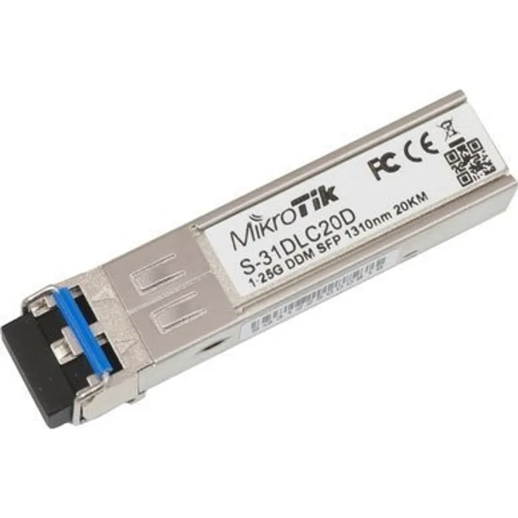 MikroTik S-31DLC20D - SFP (Mini-GBIC)-Transceiver-Modul - SFP (mini-GBIC) / LC Einzelmodus - bis zu 20 km - 1310 nm (10090)
