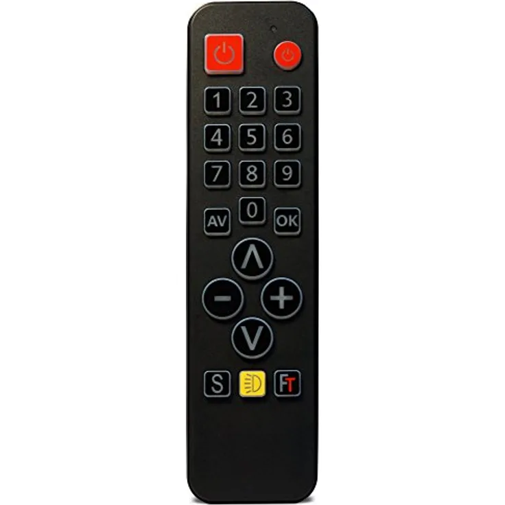 FeinTech FeinControl Großtasten-Fernbedienung mit Beleuchtung Universal Lernfunktion
