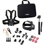 Rollei Actioncam Zubehör Set Outdoor I 23-teiliges Set I Ideal zum Klettern, Wandern und andere Outdoor-Aktivitäten I Für Rollei Actioncams und GoPro