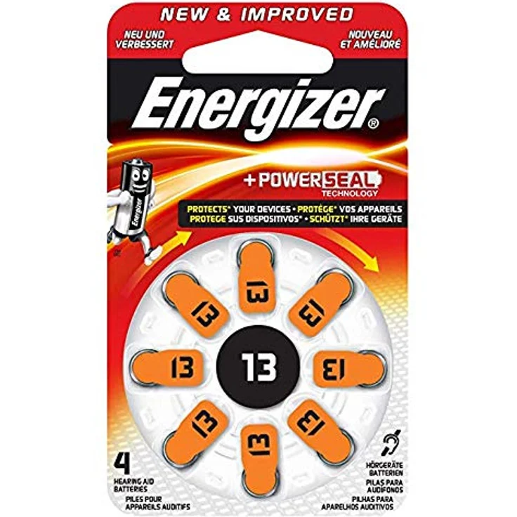 Energizer Hörgerätebatterien 13, EZ Turn & Lock, 8 Stück – Bild 1