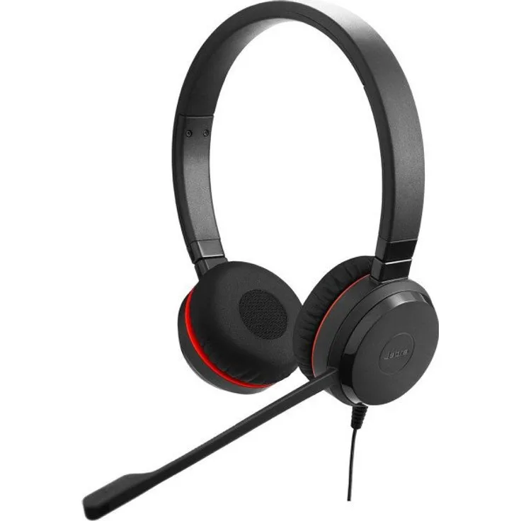 Jabra Evolve 20SE UC Stereo professionelles VoIP-Softphone USB-Kabel-Headset für Unified Communications mit weichen Kunstleder-Ohrpolstern