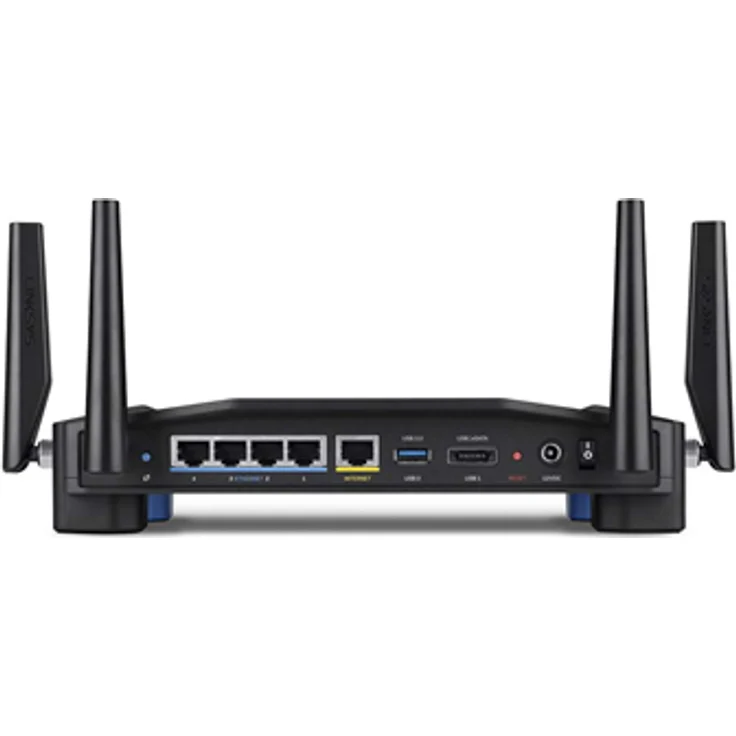 Linksys WRT1900ACS-EU Wireless AC1900 Open Source Router (1900Mbit-s, MU-MIMO, 4 Gigabit Ethernet Ports, 1x USB 3.0, 1x eSata Smart WiFi app), schwarz – Bild 2